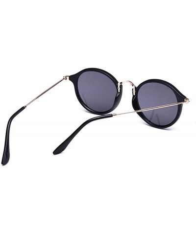 Goggle Round Sunglasses Retro - C3 Brightblack G15 - CE18HQ57Y6W $11.79