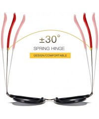 Rectangular Round Sunglasses Polarized-Vintage Ultra Light Shade Glasses-Driving Eyewear - A - CZ190O99ZYZ $28.39