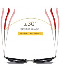 Rectangular Round Sunglasses Polarized-Vintage Ultra Light Shade Glasses-Driving Eyewear - A - CZ190O99ZYZ $28.39