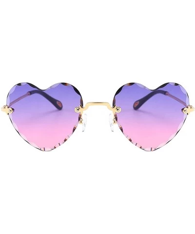 Rimless Women Polarized Sunglasses PC Lens Heart Rimless UV400 Protection Fashion Glasses for Driving - Hiking - Sports - CT1...