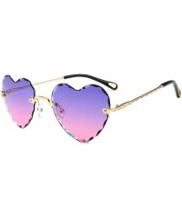 Rimless Women Polarized Sunglasses PC Lens Heart Rimless UV400 Protection Fashion Glasses for Driving - Hiking - Sports - CT1...