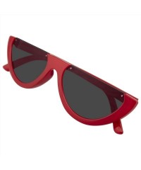 Goggle Women Vintage Half Frame Cat Eye Sunglasses Ladies Fashion Eyewear Retro - Red - C718WO00E2N $11.62