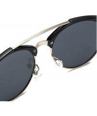 Round Unique round Polarized Sunglasses Men Women Fashion Driving Sunglasses Vintage - Black/Black - CU1855GQMHM $11.44