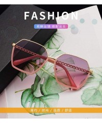 Sport Gold Plastic Sunglasses Trendy Sunglasses Women-Purple powder on powder box - CW197ZOKT6S $14.29