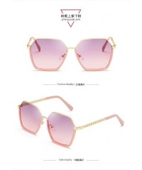 Sport Gold Plastic Sunglasses Trendy Sunglasses Women-Purple powder on powder box - CW197ZOKT6S $14.29