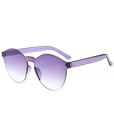 Round Unisex Fashion Candy Colors Round Outdoor Sunglasses Sunglasses - Light Gray - C6199L783TL $37.32