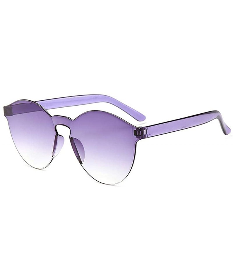 Round Unisex Fashion Candy Colors Round Outdoor Sunglasses Sunglasses - Light Gray - C6199L783TL $17.16