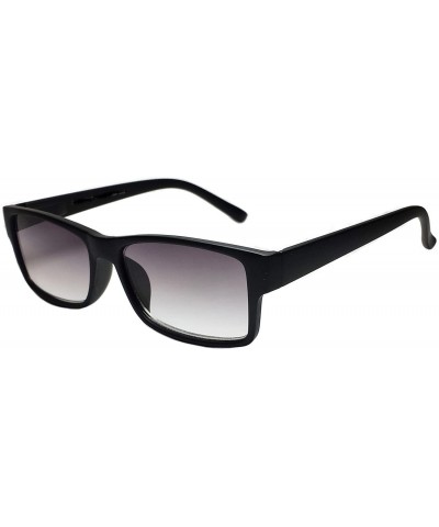 Rectangular Tinted Lens Reading Sunglasses Man Woman Sun Reader - Matte Black - CC188MWXA6X $12.37