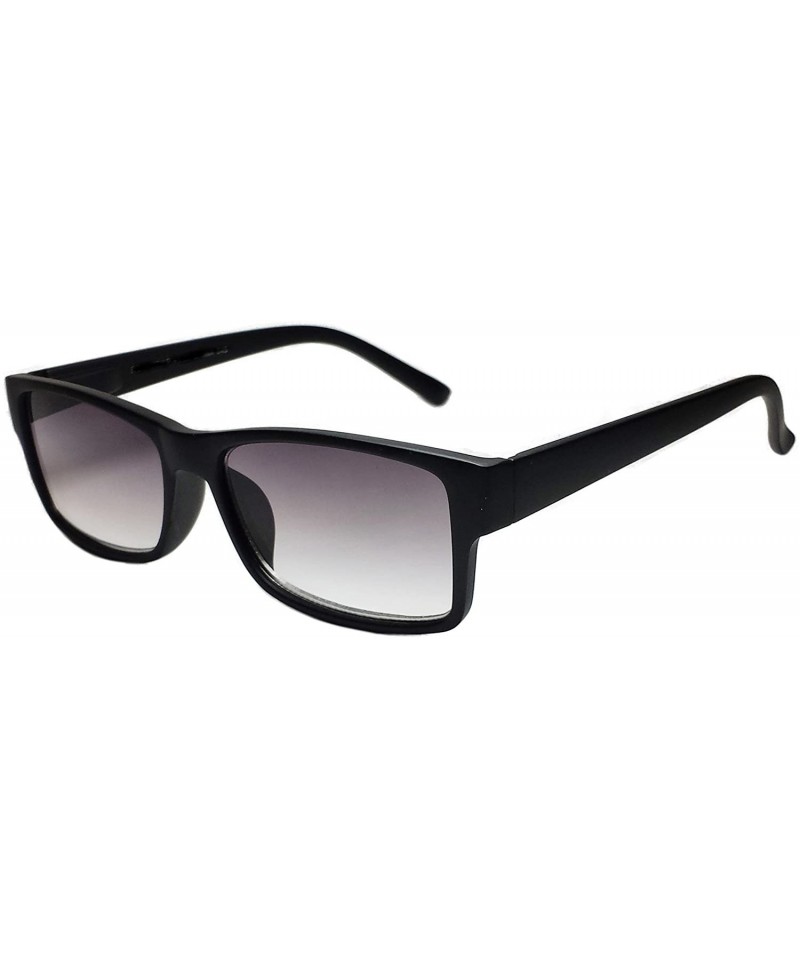 Rectangular Tinted Lens Reading Sunglasses Man Woman Sun Reader - Matte Black - CC188MWXA6X $12.37