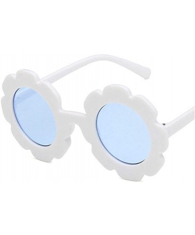 Round Sun Flower Round Cute Kids Sunglasses for Boy Girl Lovely Baby Glasses Children UV400 - C5 - C8198U63MIW $10.96