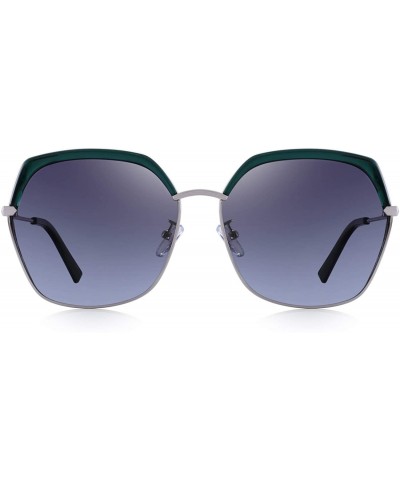 Cat Eye Classic Women's Polarized Sunglasses for Women Mirrored Lens - Green - CQ18RAS7U0G $16.65