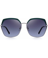 Cat Eye Classic Women's Polarized Sunglasses for Women Mirrored Lens - Green - CQ18RAS7U0G $16.65