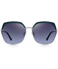 Cat Eye Classic Women's Polarized Sunglasses for Women Mirrored Lens - Green - CQ18RAS7U0G $16.65