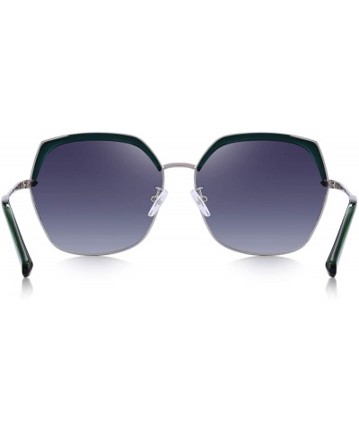 Cat Eye Classic Women's Polarized Sunglasses for Women Mirrored Lens - Green - CQ18RAS7U0G $16.65