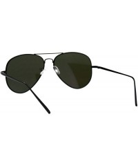 Aviator Flat Frame Aviator Sunglasses Unisex Fashion Mirrored Shades UV 400 - Black (Orange Mirror) - CR18I6S3TA2 $10.89