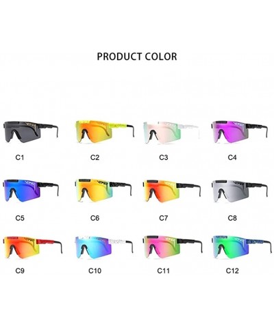 Oversized Oversized Sunglasses TR90 Colorful Plating Really Film Sunglasses Men Polarized Luxury Brand Outdoor Sports - C11 -...