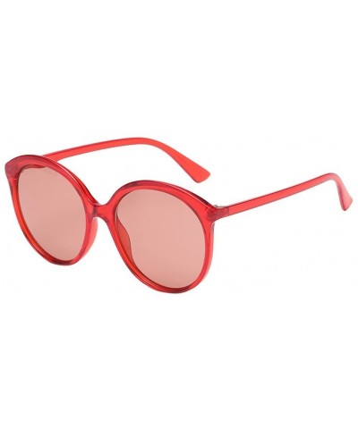Square Big Frame Sunglasses-Fashion Vintage Round Frame Sunglasses Eyewear (C) - C - CN18R3QZLAK $19.47
