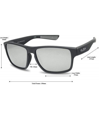 Rectangular Outdoor Dual Colored Sports Fashion Wraparound Square Mirrored Revo Lens Sunglasses For Men - CV18UEWIUDW $15.88