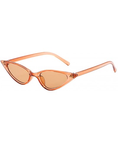 Rimless Unisex Fashion Small Frame Sunglasses Vintage Retro Style Cat Eye Sun Glasses Outdoors Travel Eyewear - D - C1196IMZL...