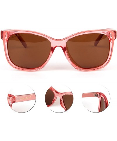 Cat Eye designer vintage retro Oversized polarized women's cat eye sunglasses Lsp6201 - Brown - CE120YRCPAR $23.72