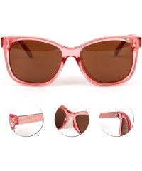 Cat Eye designer vintage retro Oversized polarized women's cat eye sunglasses Lsp6201 - Brown - CE120YRCPAR $23.72