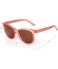 Cat Eye designer vintage retro Oversized polarized women's cat eye sunglasses Lsp6201 - Brown - CE120YRCPAR $23.72