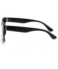 Oval Unisex Sunglasses Retro Black Drive Holiday Oval Polarized UV400 - Black - CN18R0ROIGC $9.33