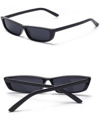 Square Rectangle Small Frame Sunglasses Fashion Designer Square Shades for women - A - CJ199OI9LI8 $6.85