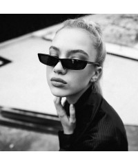 Square Rectangle Small Frame Sunglasses Fashion Designer Square Shades for women - A - CJ199OI9LI8 $6.85