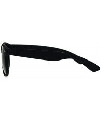Rectangular Super Dark Black Lens Neon Horn Rim Hipster Plastic Sunglasses - Black - C718LMNRROU $18.61