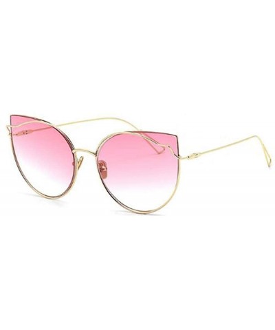 Aviator Sunglasses through the cat eyes new sunglasses- fashion trend retro glasses - F - CF18S5QDQ36 $47.48