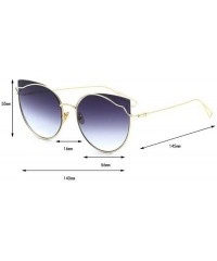 Aviator Sunglasses through the cat eyes new sunglasses- fashion trend retro glasses - F - CF18S5QDQ36 $47.48