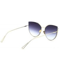 Aviator Sunglasses through the cat eyes new sunglasses- fashion trend retro glasses - F - CF18S5QDQ36 $47.48