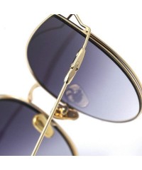 Aviator Sunglasses through the cat eyes new sunglasses- fashion trend retro glasses - F - CF18S5QDQ36 $47.48