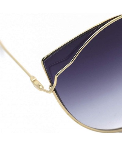 Aviator Sunglasses through the cat eyes new sunglasses- fashion trend retro glasses - F - CF18S5QDQ36 $47.48