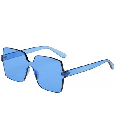 Goggle Women Fashion Vintage Square Big Frame Sunglasses Eyewear Retro Unisex Casual Glasses - C318SOQMZ59 $9.57