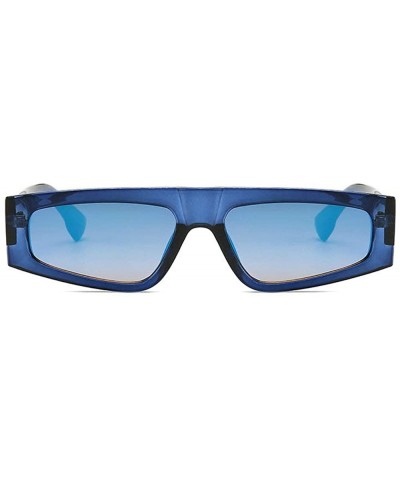 Square 2019 new designer retro brand small square ladies sunglasses candy punk glasses - Blue - CP18R2CM7Z0 $12.05