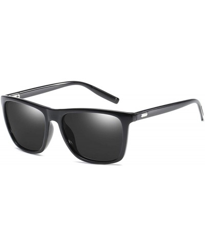 Oval Polarized Mens Sunglasses Driving Sun Glasses Brand Design - Tea - CS19854G72W $20.91