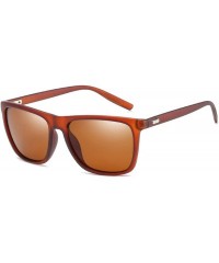 Oval Polarized Mens Sunglasses Driving Sun Glasses Brand Design - Tea - CS19854G72W $35.00
