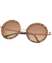 Round Binoculars Round Fashion Sunglasses - Leopard-amber - CR11OJZA3WD $9.96