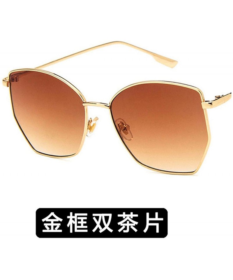 Butterfly Women Sunglasses Retro Luxury Mirror Sun Glasses Yellow Vintage Metal Frame Butterfly Square - Tan - C0198ZXZXRR $4...