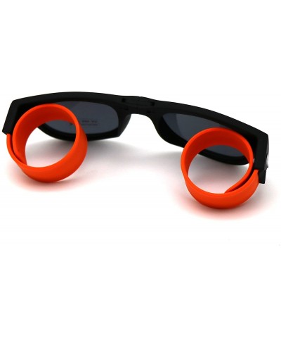 Sport Folding Flexible Polarized Lenses Sport Silicone Wrist Sunglasses - Orange - CS18E5HERKK $18.63