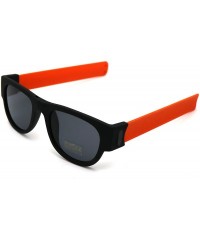 Sport Folding Flexible Polarized Lenses Sport Silicone Wrist Sunglasses - Orange - CS18E5HERKK $9.44