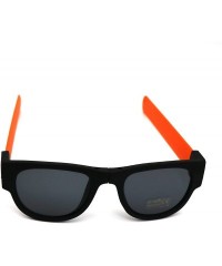 Sport Folding Flexible Polarized Lenses Sport Silicone Wrist Sunglasses - Orange - CS18E5HERKK $9.44
