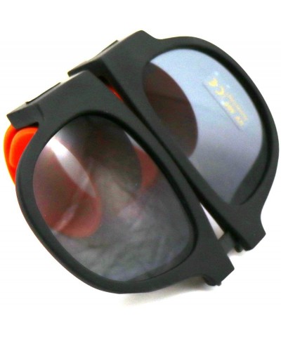 Sport Folding Flexible Polarized Lenses Sport Silicone Wrist Sunglasses - Orange - CS18E5HERKK $9.44