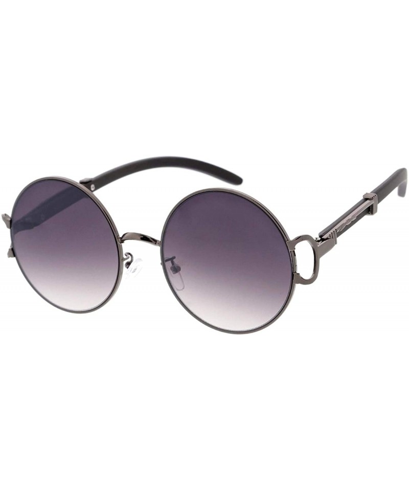 Round Sophisticate Retro Fashion Round Sunglasses R47 - Black - CB1929ANOAS $14.44