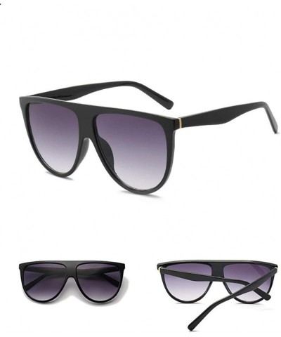 Oversized Flat Top Oversized Sunglasses Ladies Fashion Style Large Sunglasses Ladies Glasses Sunglasses - C5198QLRTU7 $35.85