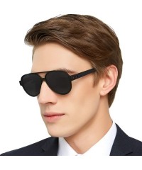 Aviator Aviator Sunglasses with UV Protection for Men TR90 Frame Classis Eyewear Frame Polarized - Black Red - CN18WSM7HND $1...