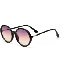 Round Women Vintage Round Sunglasses Metal Frame Oversized Luxury Mirror Retro Big Sun Glasses UV400 - 4 - C2198ZLU39W $36.31