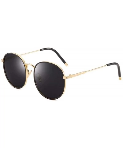 Aviator Polarized Sunglasses retro dazzling Sunglasses round frame original Polarized Sunglasses - B - C218QS0977S $25.83